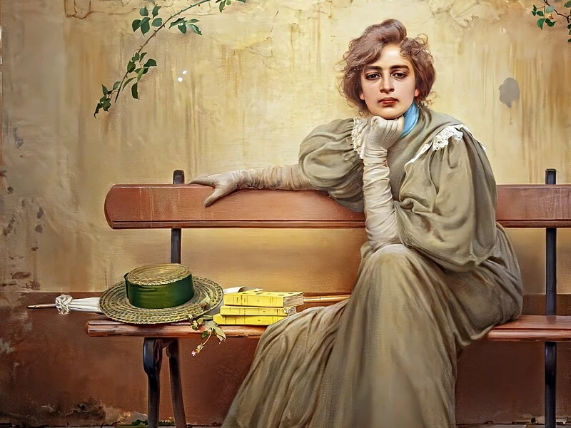 1859-Vittorio Matteo Corcos - Sogni, 1896 - Galleria Nazionale d’Arte Moderna, Roma